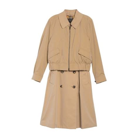 burberry layered bomber & trench twofer jacket|net a porter Burberry jacket.